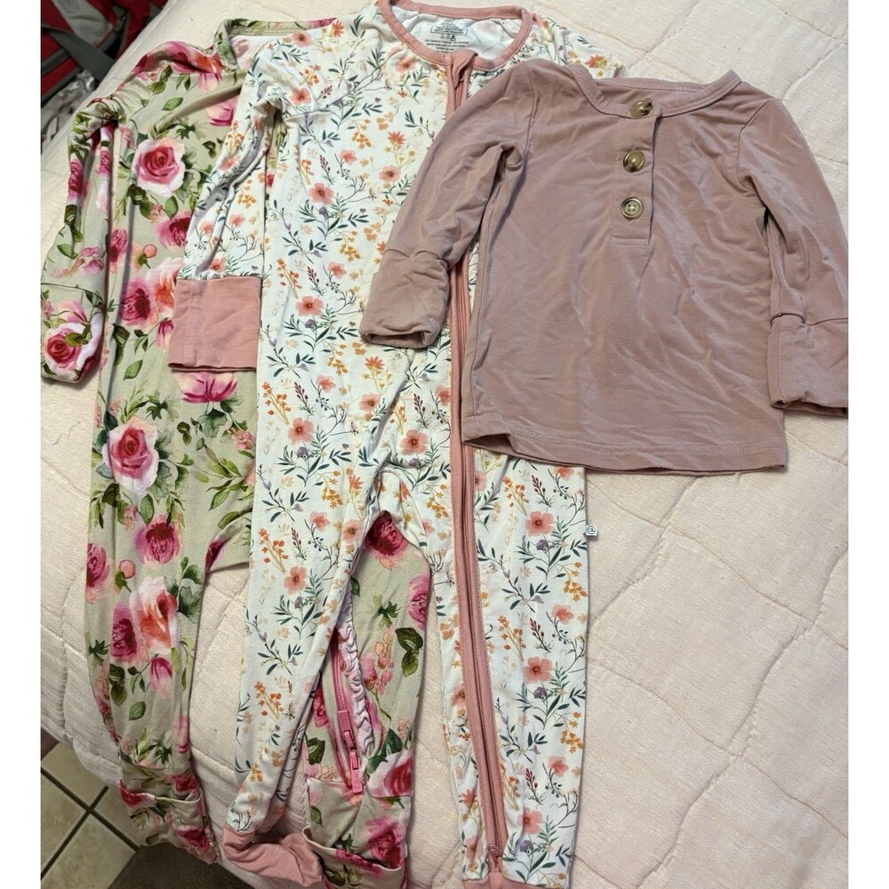 Caden Lane/Laree + Co Bamboo Viscose Baby Girl Bundle, 6/9 Mth & 12/18 Mth Sleep